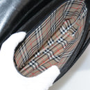Burberrys Shoulder Bag Leather Black Gold Auth mr850-12