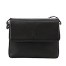 Burberrys Shoulder Bag Leather Black Gold Auth mr850-13