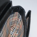 Burberrys Shoulder Bag Leather Black Gold Auth mr850-20