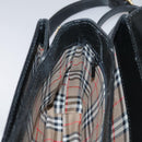 Burberrys Shoulder Bag Leather Black Gold Auth mr850-21