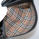 Burberrys Shoulder Bag Leather Black Gold Auth mr850-24