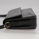 Burberrys Shoulder Bag Leather Black Gold Auth mr850-3