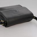 Burberrys Shoulder Bag Leather Black Gold Auth mr850-6