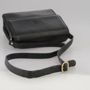 Burberrys Shoulder Bag Leather Black Gold Auth mr850-7