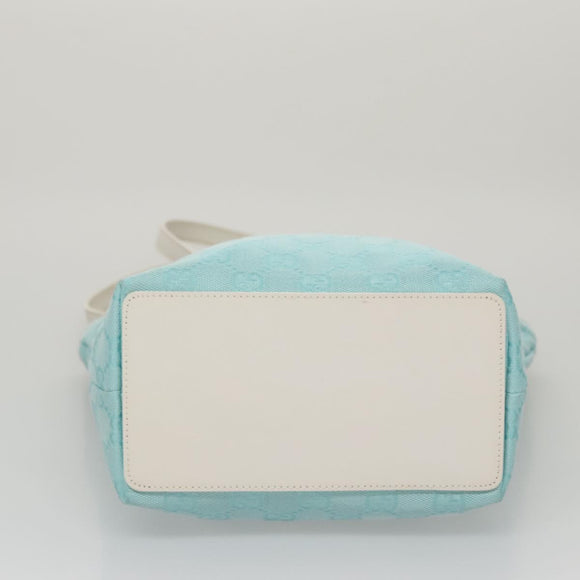 GUCCI GG Canvas Tote Bag Light Blue Auth mr865