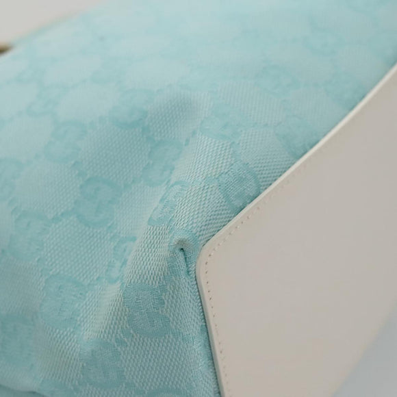 GUCCI GG Canvas Tote Bag Light Blue Auth mr865