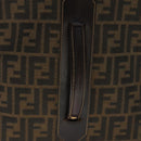 FENDI Zucca Canvas Carry Case Boston Bag Black Brown Auth mr869-14