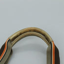 GUCCI GG Crystal Sherry Line Hand Bag Gray Gold Brown Auth mr876-8