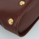 Salvatore Ferragamo Hand Bag Leather Brown Gold Auth mr885-15
