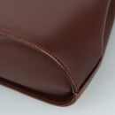 Salvatore Ferragamo Hand Bag Leather Brown Gold Auth mr885-16