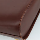 Salvatore Ferragamo Hand Bag Leather Brown Gold Auth mr885-17