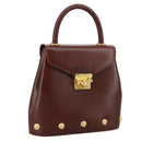 Salvatore Ferragamo Hand Bag Leather Brown Gold Auth mr885-1