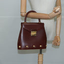 Salvatore Ferragamo Hand Bag Leather Brown Gold Auth mr885-21