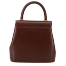 Salvatore Ferragamo Hand Bag Leather Brown Gold Auth mr885-2