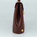 Salvatore Ferragamo Hand Bag Leather Brown Gold Auth mr885-3