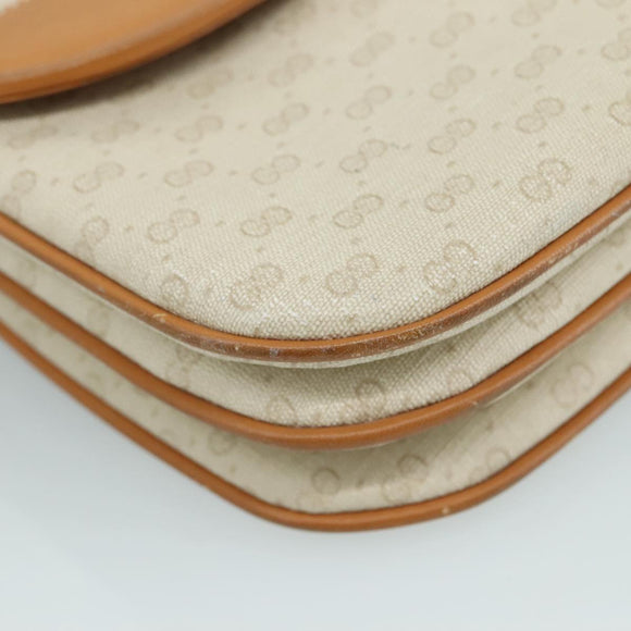 GUCCI Micro GG Supreme Shoulder Bag PVC Leather White Auth mr903