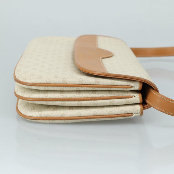 GUCCI Micro GG Supreme Shoulder Bag PVC Leather White Auth mr903