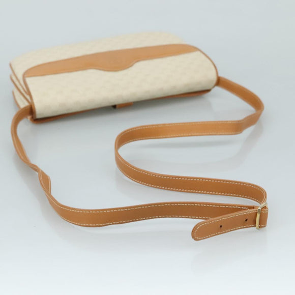 GUCCI Micro GG Supreme Shoulder Bag PVC Leather White Auth mr903