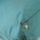 PRADA Tote Bag Nylon Blue Gold Auth mr916-15
