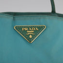 PRADA Tote Bag Nylon Blue Gold Auth mr916-17