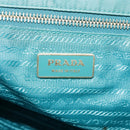 PRADA Tote Bag Nylon Blue Gold Auth mr916-18
