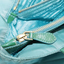 PRADA Tote Bag Nylon Blue Gold Auth mr916-23