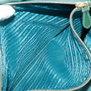 PRADA Tote Bag Nylon Blue Gold Auth mr916-24