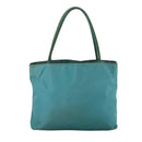 PRADA Tote Bag Nylon Blue Gold Auth mr916-2