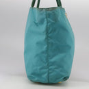 PRADA Tote Bag Nylon Blue Gold Auth mr916-4