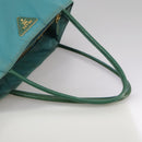 PRADA Tote Bag Nylon Blue Gold Auth mr916-7
