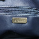 BALLY Chain Tote Bag Leather Black Gold Auth mr918-19