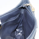 BALLY Chain Tote Bag Leather Black Gold Auth mr918-20