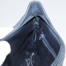 BALLY Chain Tote Bag Leather Black Gold Auth mr918-21