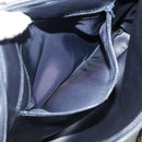 BALLY Chain Tote Bag Leather Black Gold Auth mr918-23