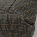 FENDI Zucca Canvas Tote Bag PVC Brown Black 7Va196 Auth mr923-8