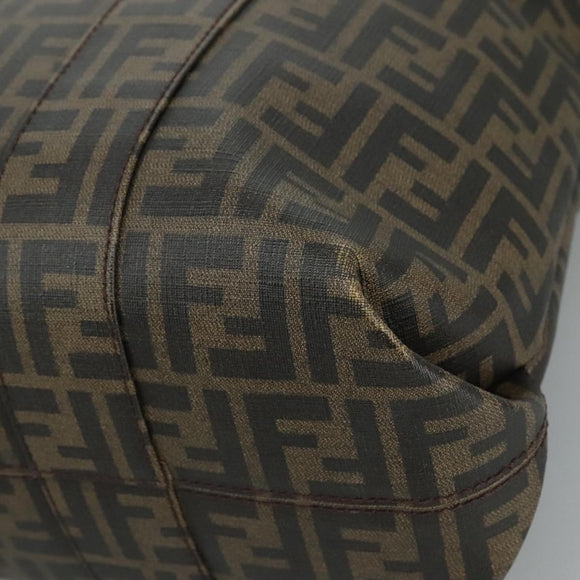FENDI Zucca Canvas Tote Bag PVC Brown Black 7Va196 Auth mr923