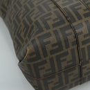 FENDI Zucca Canvas Tote Bag PVC Brown Black 7Va196 Auth mr923-15