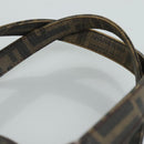 FENDI Zucca Canvas Tote Bag PVC Brown Black 7Va196 Auth mr923-14