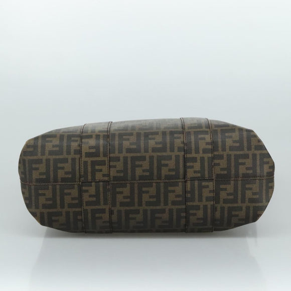 FENDI Zucca Canvas Tote Bag PVC Brown Black 7Va196 Auth mr923