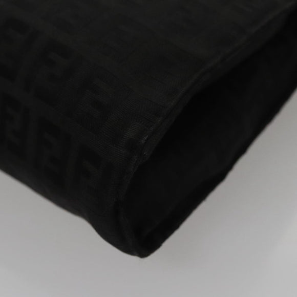 FENDI Zucchino Canvas Pouch Black Auth mr924