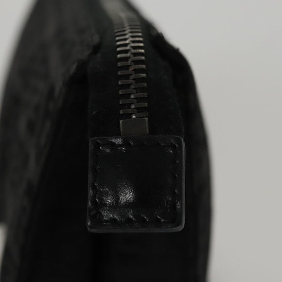 FENDI Zucchino Canvas Pouch Black Auth mr924