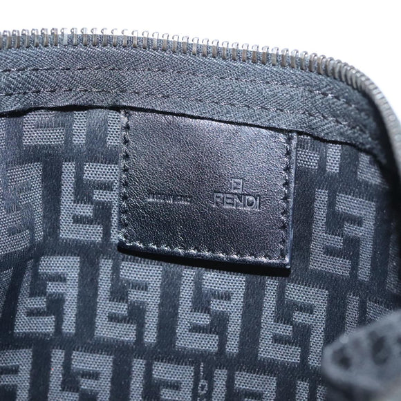 FENDI Zucchino Canvas Pouch Black Auth mr924