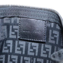 FENDI Zucchino Canvas Pouch Black Auth mr924-10