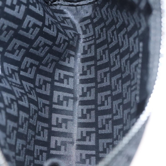 FENDI Zucchino Canvas Pouch Black Auth mr924