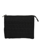 FENDI Zucchino Canvas Pouch Black Auth mr924-13