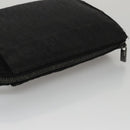 FENDI Zucchino Canvas Pouch Black Auth mr924-5