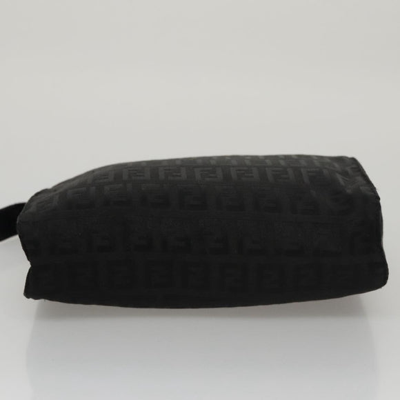 FENDI Zucchino Canvas Pouch Black Auth mr924