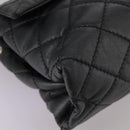 Stella MacCartney Chain Hand Bag Leather 2way Black Silver Auth mr934-17