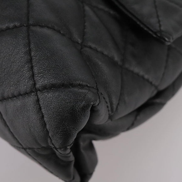 Stella MacCartney Chain Hand Bag Leather 2way Black Silver Auth mr934