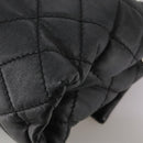 Stella MacCartney Chain Hand Bag Leather 2way Black Silver Auth mr934-20